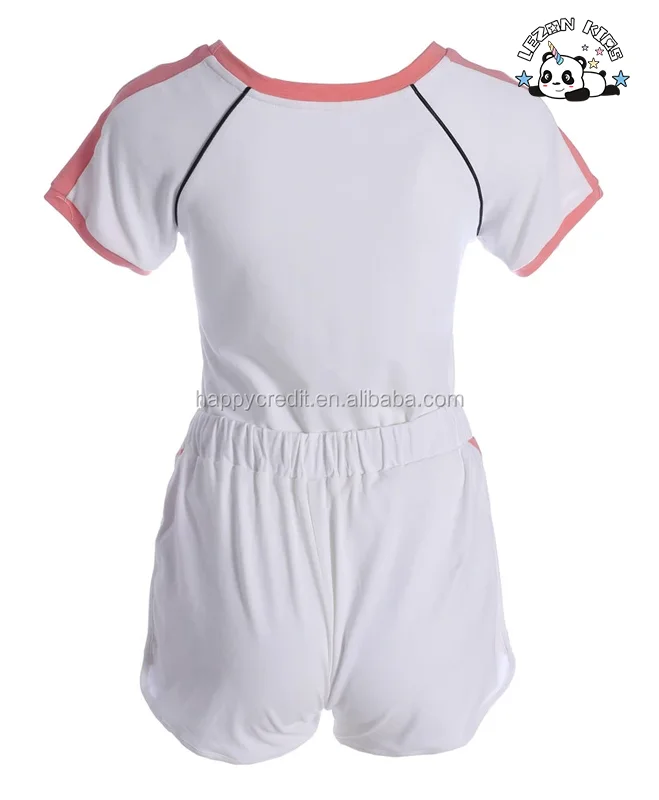 LEZONKIDS - Conjunto de Roupas de Lantejoulas para Meninas Personalizado com Remendo de Aplicação de Diamante para Verão